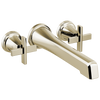 Brizo Levoir Two-Handle Wall Mount Tub Filler - Less Handles - Complete Kit - Brilliance® Polished Nickel