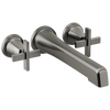 Brizo Levoir Two-Handle Wall Mount Tub Filler - Less Handles - Complete Kit - Brilliance® Luxe Steel®