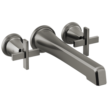 Brizo Levoir Two-Handle Wall Mount Tub Filler - Less Handles - Complete Kit - Brilliance® Luxe Steel®
