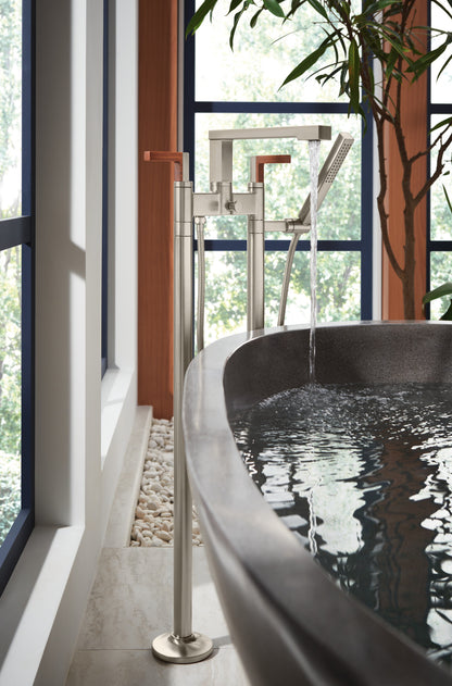 Frank Lloyd Wright Bath Collection by Brizo Two-Handle Tub Filler Trim Kit with Lever Handles lifestyle