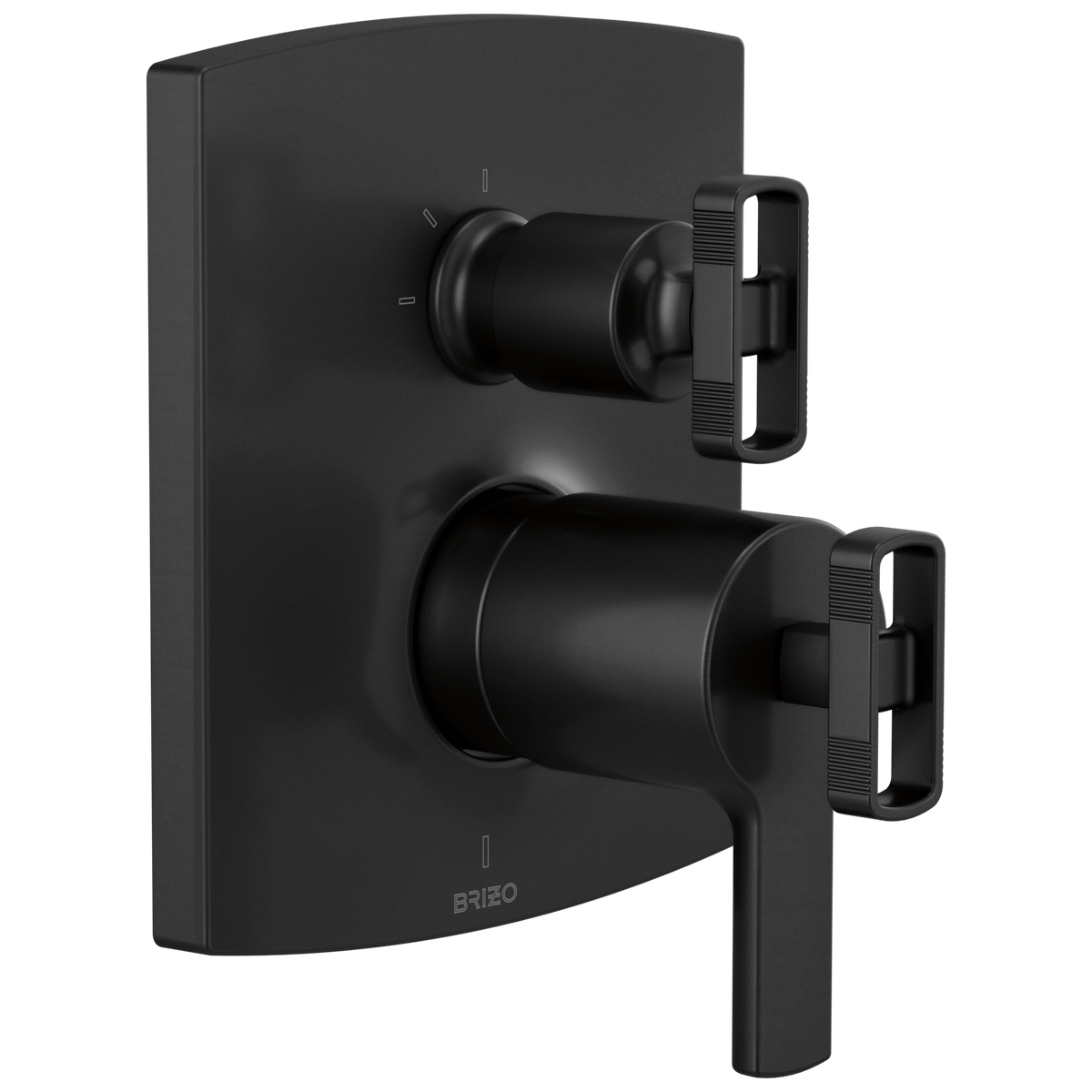 Brizo Brizo TempAssure Thermostatic Valve Trim with Integrated 3-Function Diverter Trim - Less Handles - Complete Kit - Matte Black