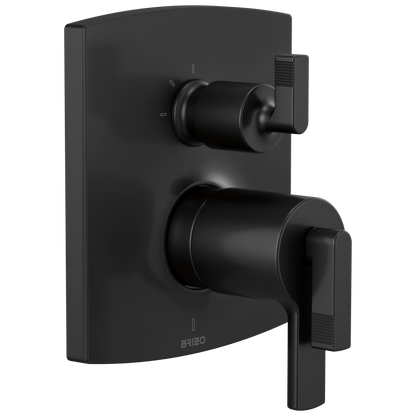 Brizo Brizo TempAssure Thermostatic Valve Trim with Integrated 3-Function Diverter Trim - Less Handles - Complete Kit - Matte Black