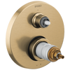 Litze TempAssure Thermostatic Valve with 3-Function Diverter Trim - Less Handles - Brilliance® Luxe Gold®