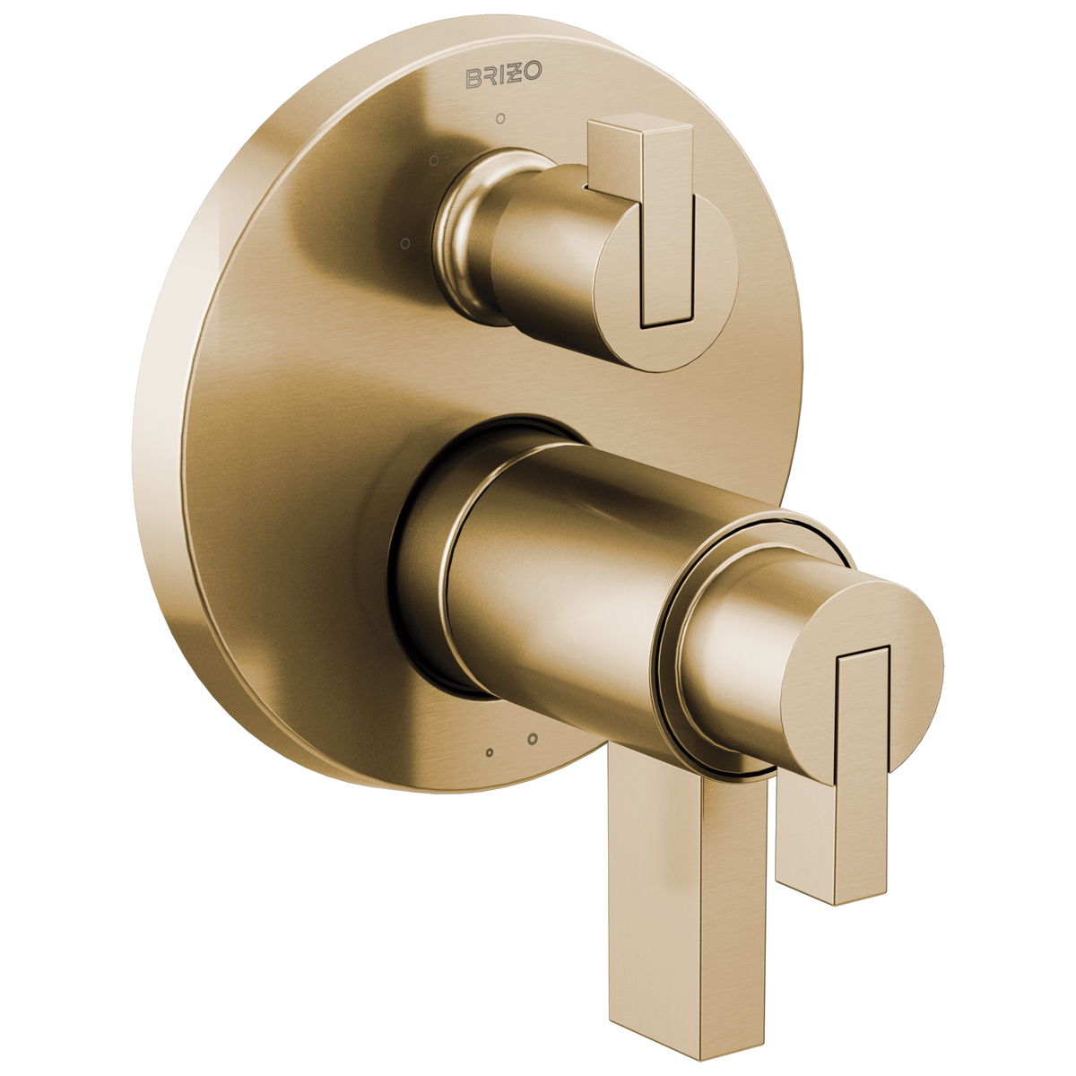 Brizo Litze TempAssure Thermostatic Valve with 3-Function Diverter Trim - Less Handles - Complete Kit - Brilliance® Luxe Gold®