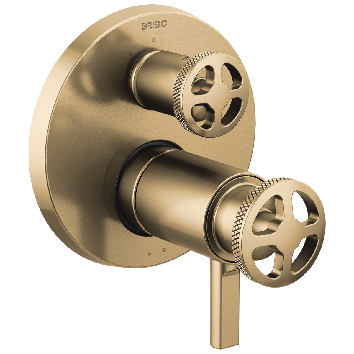 Brizo Litze TempAssure Thermostatic Valve with 3-Function Diverter Trim - Less Handles - Complete Kit - Brilliance® Luxe Gold®
