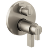 Brizo Litze TempAssure Thermostatic Valve with 3-Function Diverter Trim - Less Handles - Complete Kit - Brilliance® Luxe Nickel®