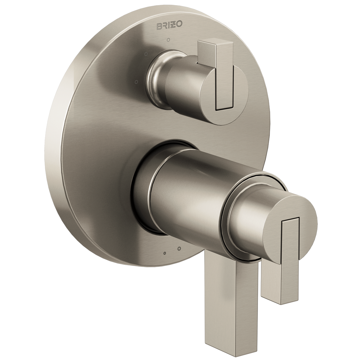 Brizo Litze TempAssure Thermostatic Valve with 3-Function Diverter Trim - Less Handles - Complete Kit - Brilliance® Luxe Nickel®