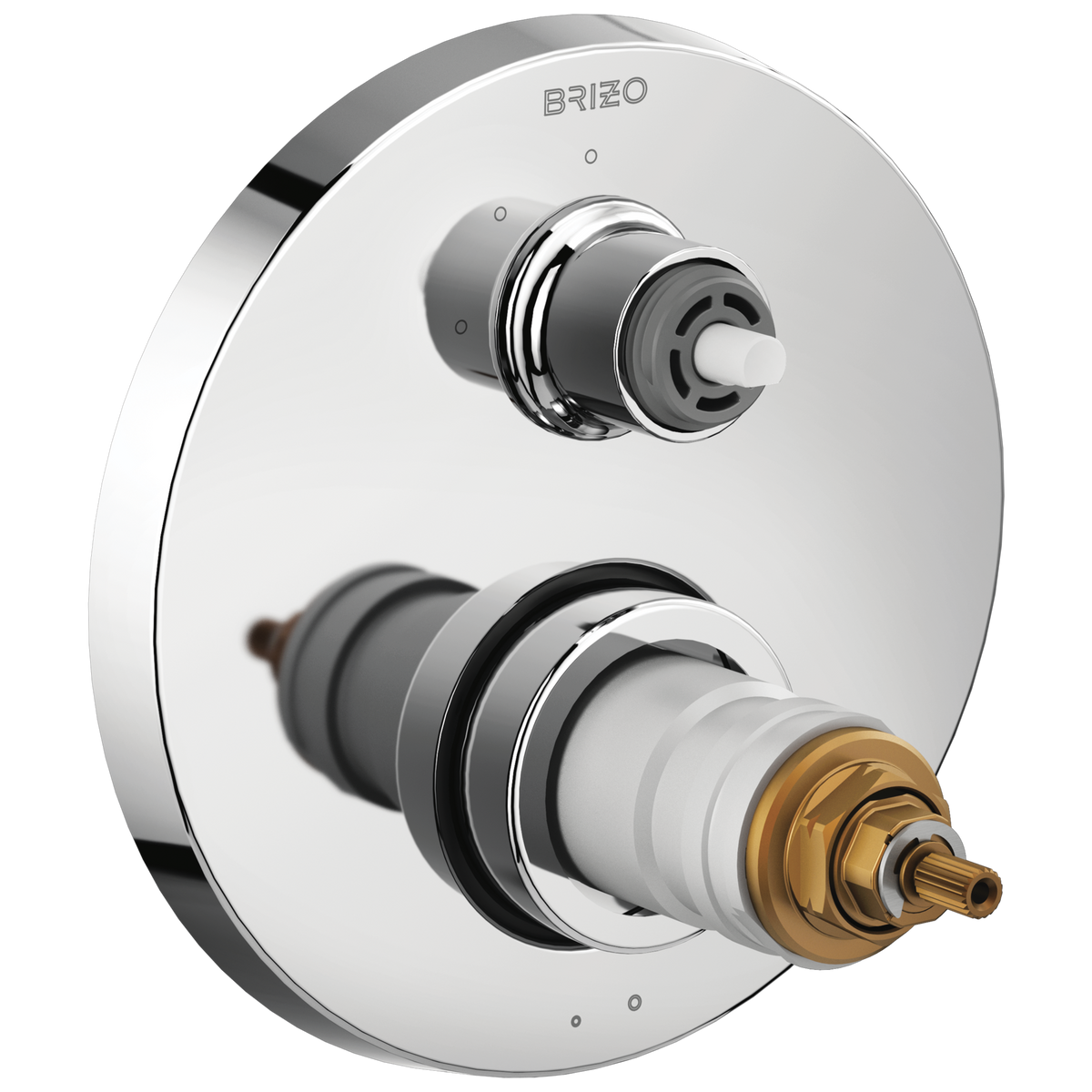 Litze TempAssure Thermostatic Valve with 3-Function Diverter Trim - Less Handles - Polished Chrome