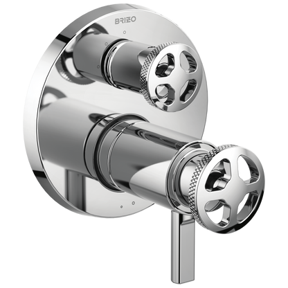 Brizo Litze TempAssure Thermostatic Valve with 3-Function Diverter Trim - Less Handles - Complete Kit - Polished Chrome