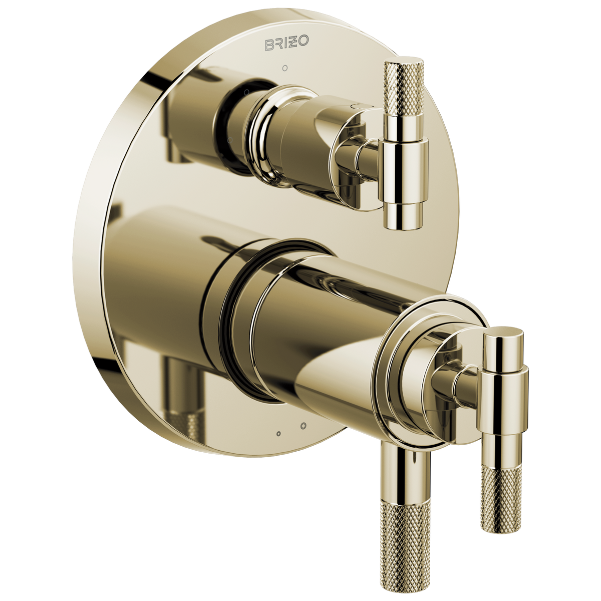 Brizo Litze TempAssure Thermostatic Valve with 3-Function Diverter Trim - Less Handles - Complete Kit - Brilliance® Polished Nickel
