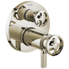 Brizo Litze TempAssure Thermostatic Valve with 3-Function Diverter Trim - Less Handles - Complete Kit - Brilliance® Polished Nickel