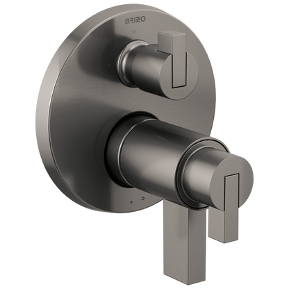 Brizo Litze TempAssure Thermostatic Valve with 3-Function Diverter Trim - Less Handles - Complete Kit - Brilliance® Luxe Steel®