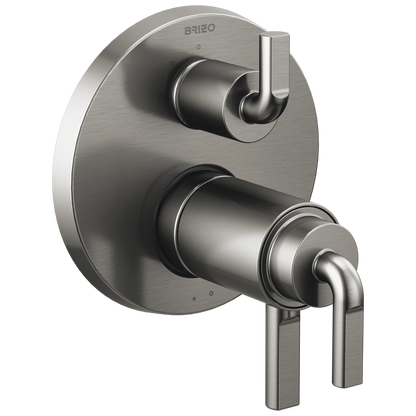 Brizo Litze TempAssure Thermostatic Valve with 3-Function Diverter Trim - Less Handles - Complete Kit - Brilliance® Luxe Steel®