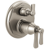 Rook TempAssure Thermostatic Valve with 3-Function Diverter Trim - Brilliance® Luxe Nickel®