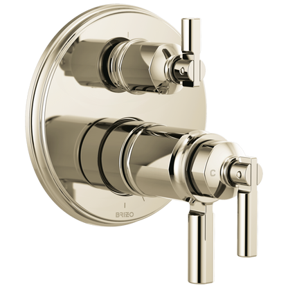 Invari Brizo Invari: TempAssure Thermostatic Valve With Integrated 3-Function Diverter Trim - Brilliance® Polished Nickel