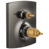 Brizo TempAssure Thermostatic Valve with Integrated 6-Function Diverter Trim - Less Handles - Brilliance® Black Onyx