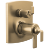 Brizo Brizo TempAssure Thermostatic Valve with Integrated 6-Function Diverter Trim - Less Handles - Complete Kit - Brilliance® Luxe Gold®