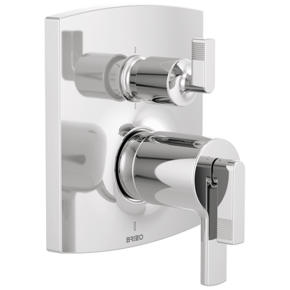Brizo Brizo TempAssure Thermostatic Valve with Integrated 6-Function Diverter Trim - Less Handles - Complete Kit - Polished Chrome