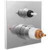 Frank Lloyd Wright Bath Collection by Brizo TempAssure Thermostatic Valve with 6-Function Integrated Diverter Trim - Less Handles - Polished Chrome