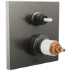 Frank Lloyd Wright Bath Collection by Brizo TempAssure Thermostatic Valve with 6-Function Integrated Diverter Trim - Less Handles - Brilliance® Luxe Steel®