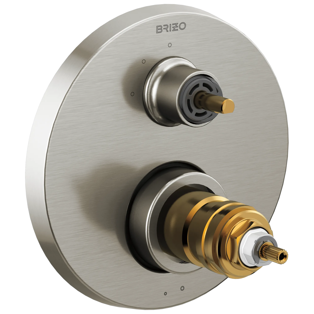 Litze TempAssure Thermostatic Valve with 6-Function Diverter Trim - Less Handles - Brilliance® Luxe Nickel®