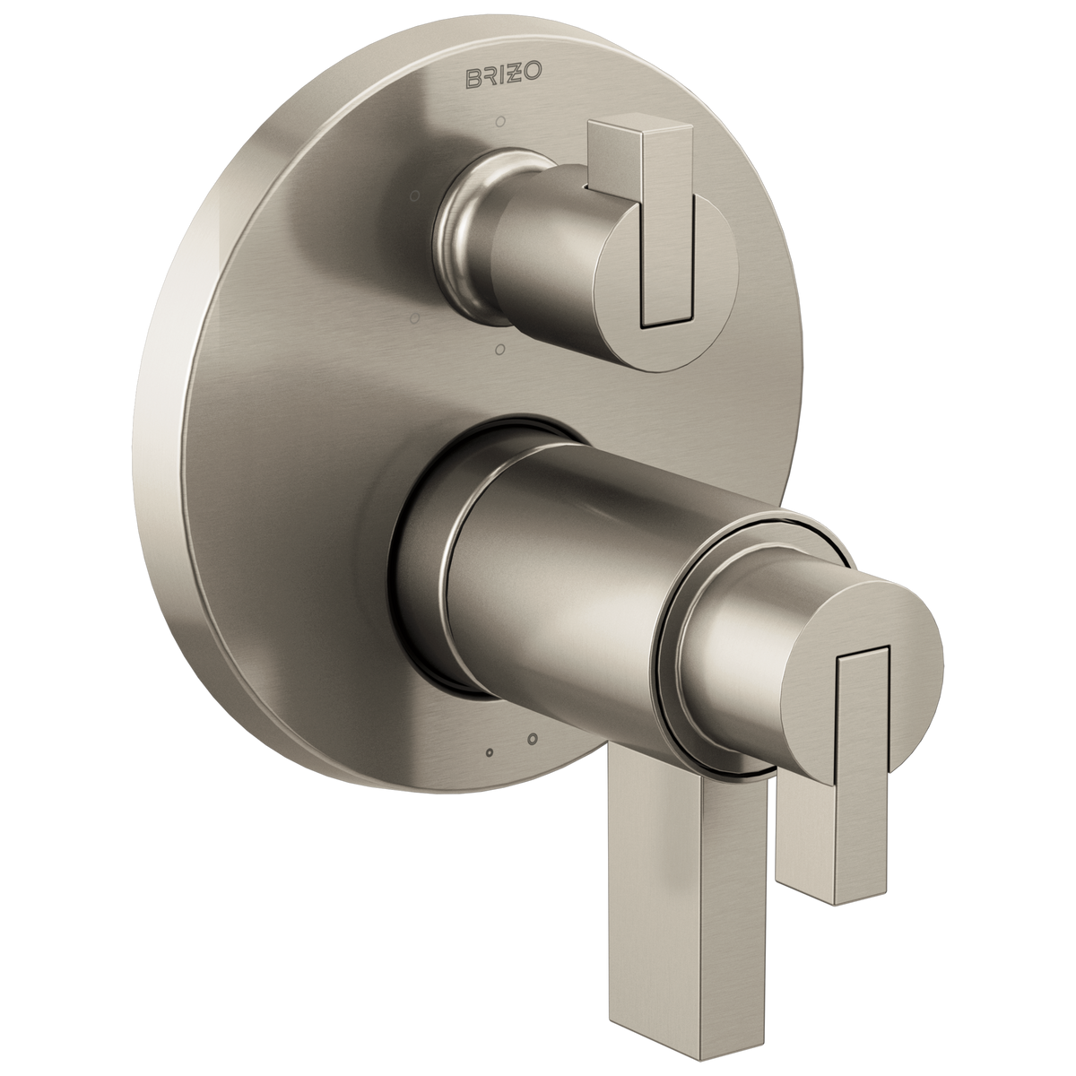 Brizo Litze TempAssure Thermostatic Valve with 6-Function Diverter Trim - Less Handles - Complete Kit - Brilliance® Luxe Nickel®