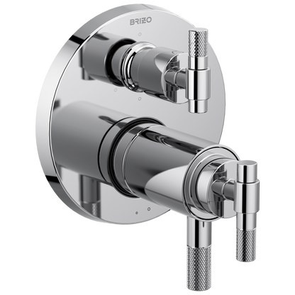 Brizo Litze TempAssure Thermostatic Valve with 6-Function Diverter Trim - Less Handles - Complete Kit - Polished Chrome