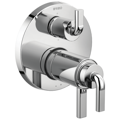 Brizo Litze TempAssure Thermostatic Valve with 6-Function Diverter Trim - Less Handles - Complete Kit - Polished Chrome