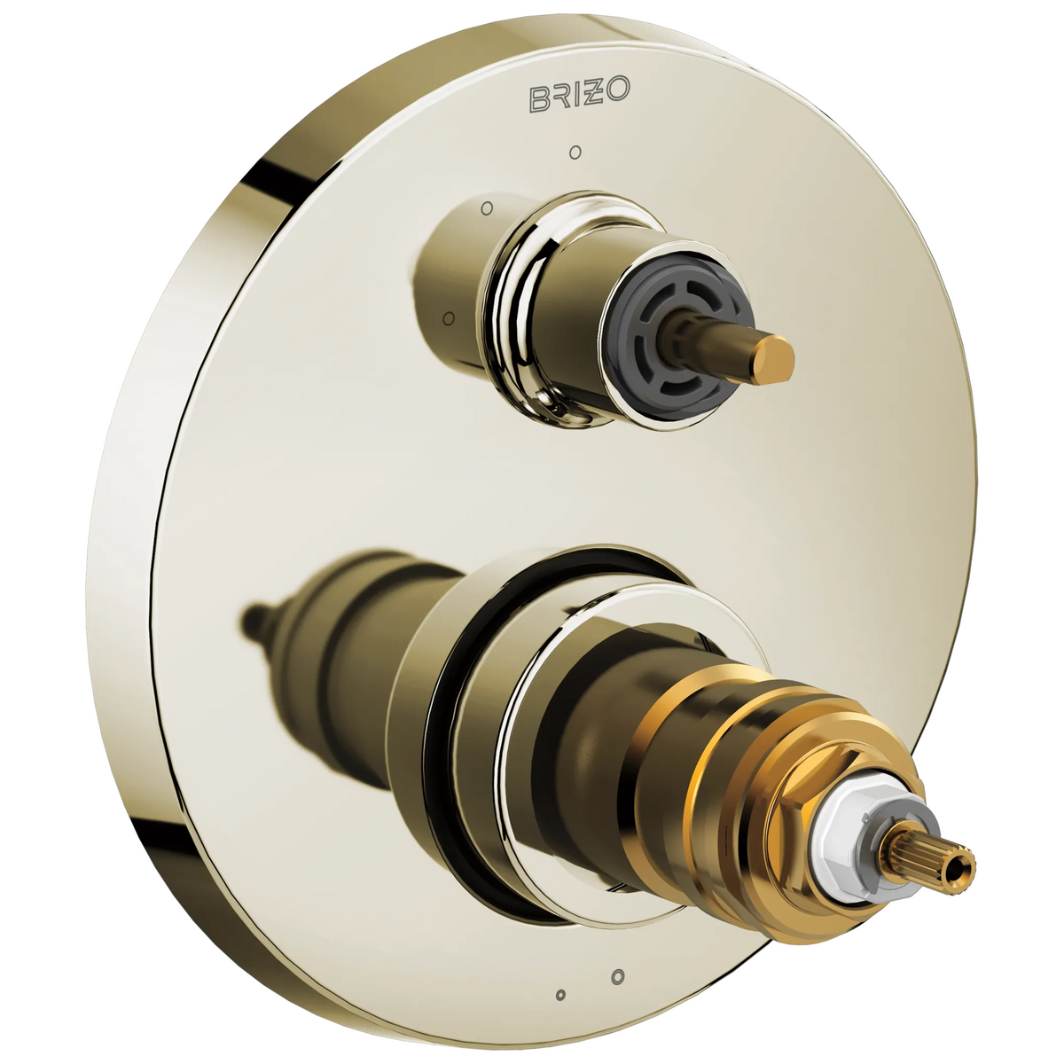 Litze TempAssure Thermostatic Valve with 6-Function Diverter Trim - Less Handles - Brilliance® Polished Nickel