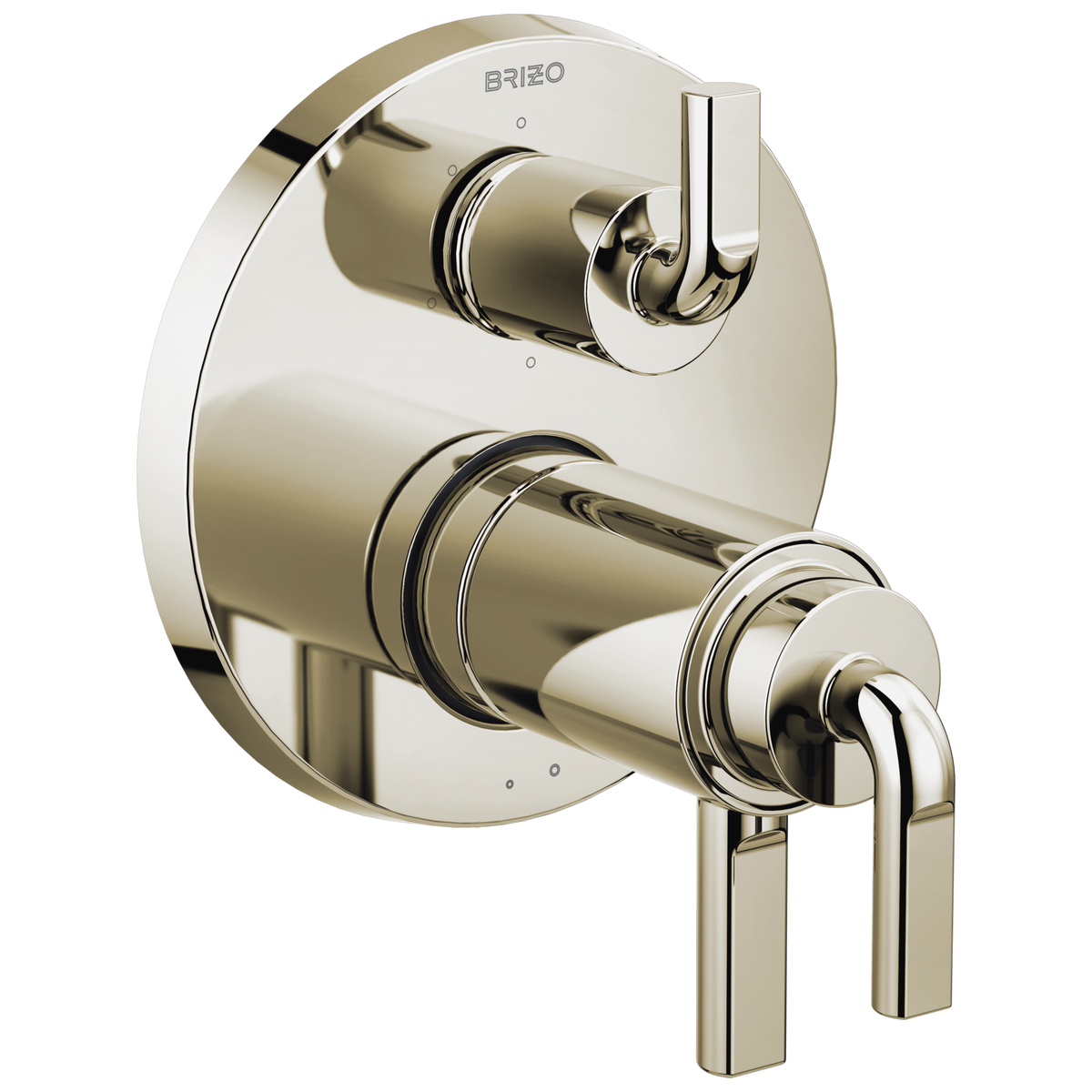 Brizo Litze TempAssure Thermostatic Valve with 6-Function Diverter Trim - Less Handles - Complete Kit - Brilliance® Polished Nickel