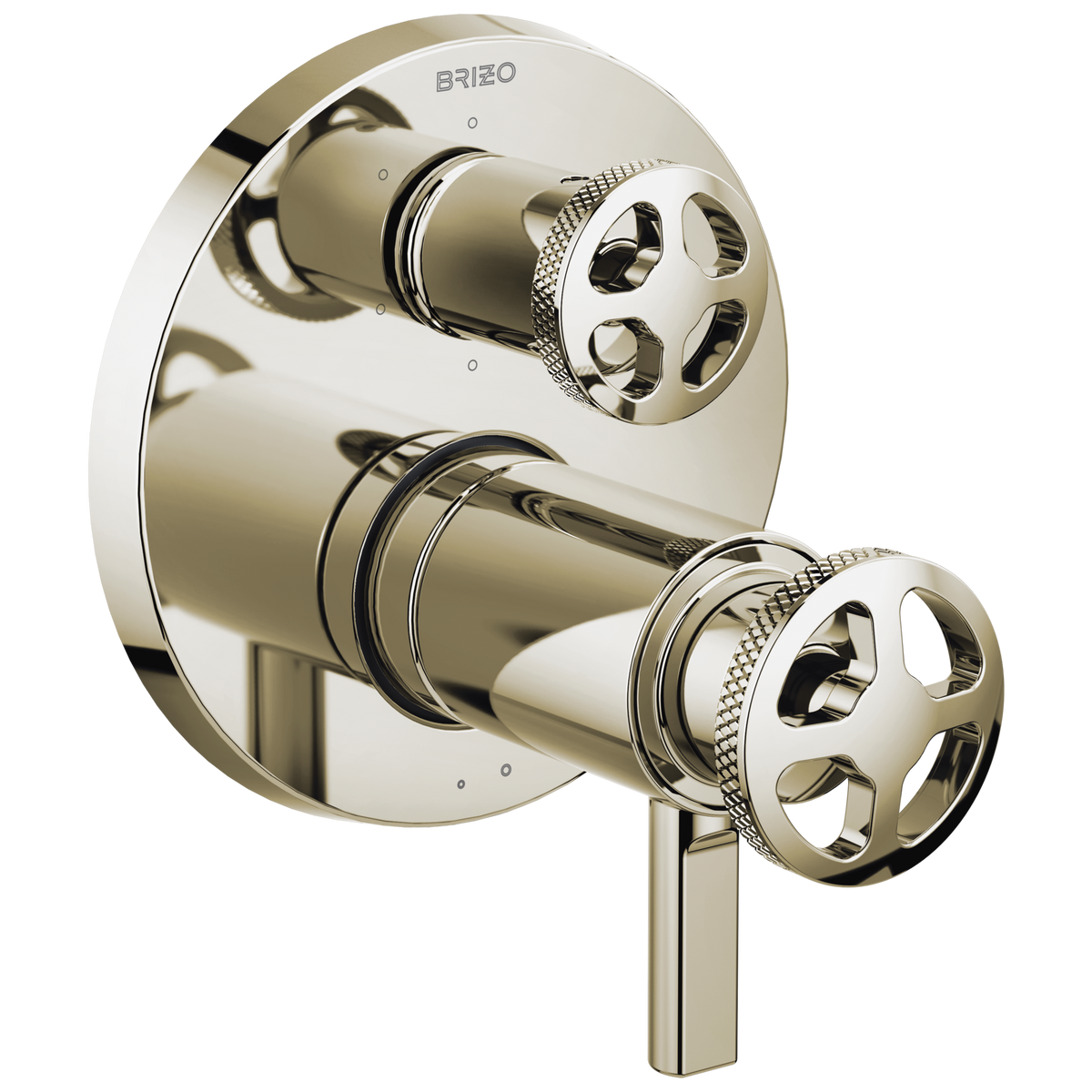 Brizo Litze TempAssure Thermostatic Valve with 6-Function Diverter Trim - Less Handles - Complete Kit - Brilliance® Polished Nickel