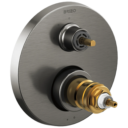 Litze TempAssure Thermostatic Valve with 6-Function Diverter Trim - Less Handles - Brilliance® Luxe Steel®