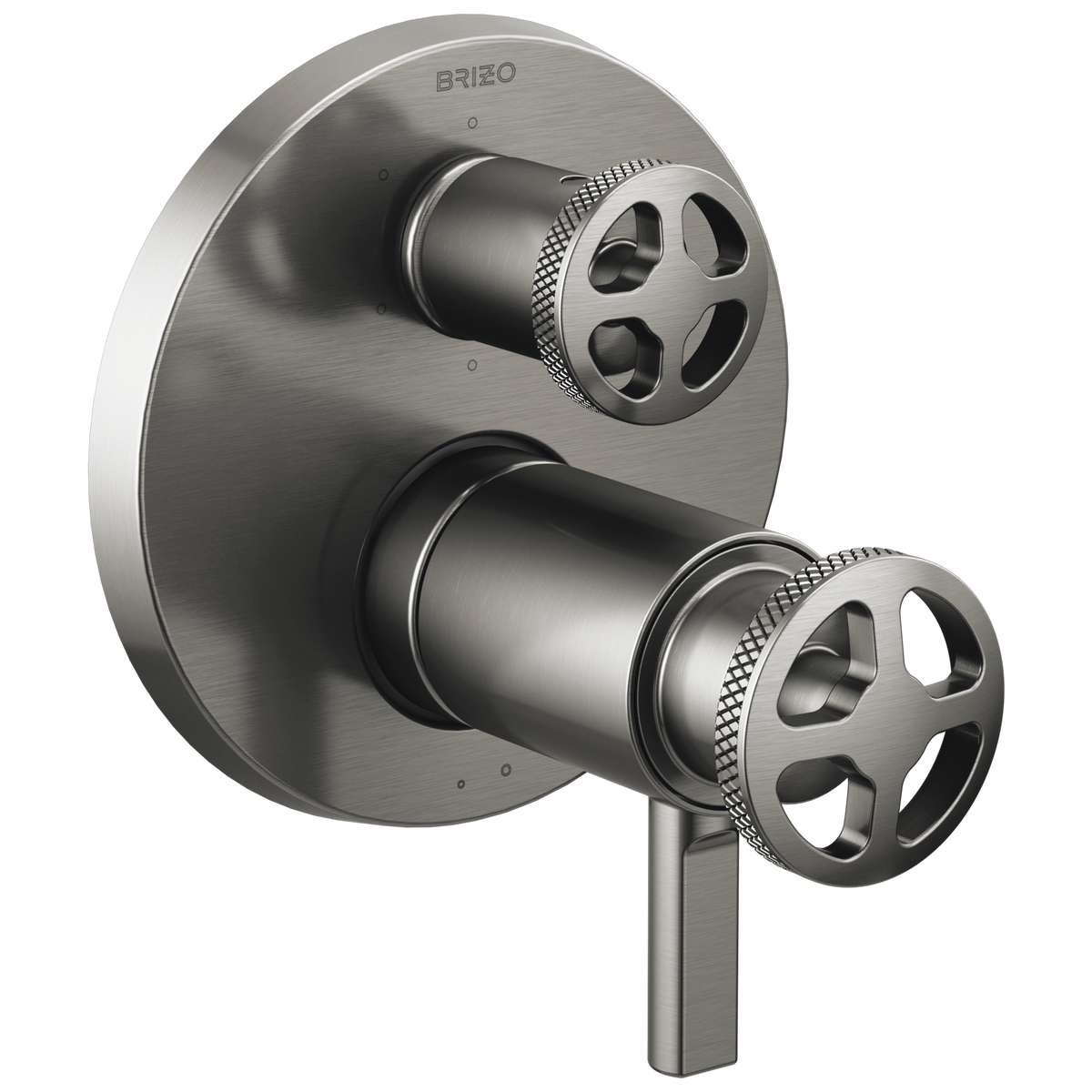 Brizo Litze TempAssure Thermostatic Valve with 6-Function Diverter Trim - Less Handles - Complete Kit - Brilliance® Luxe Steel®