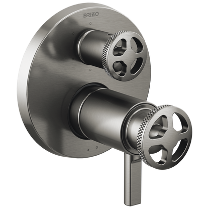Brizo Litze TempAssure Thermostatic Valve with 6-Function Diverter Trim - Less Handles - Complete Kit - Brilliance® Luxe Steel®