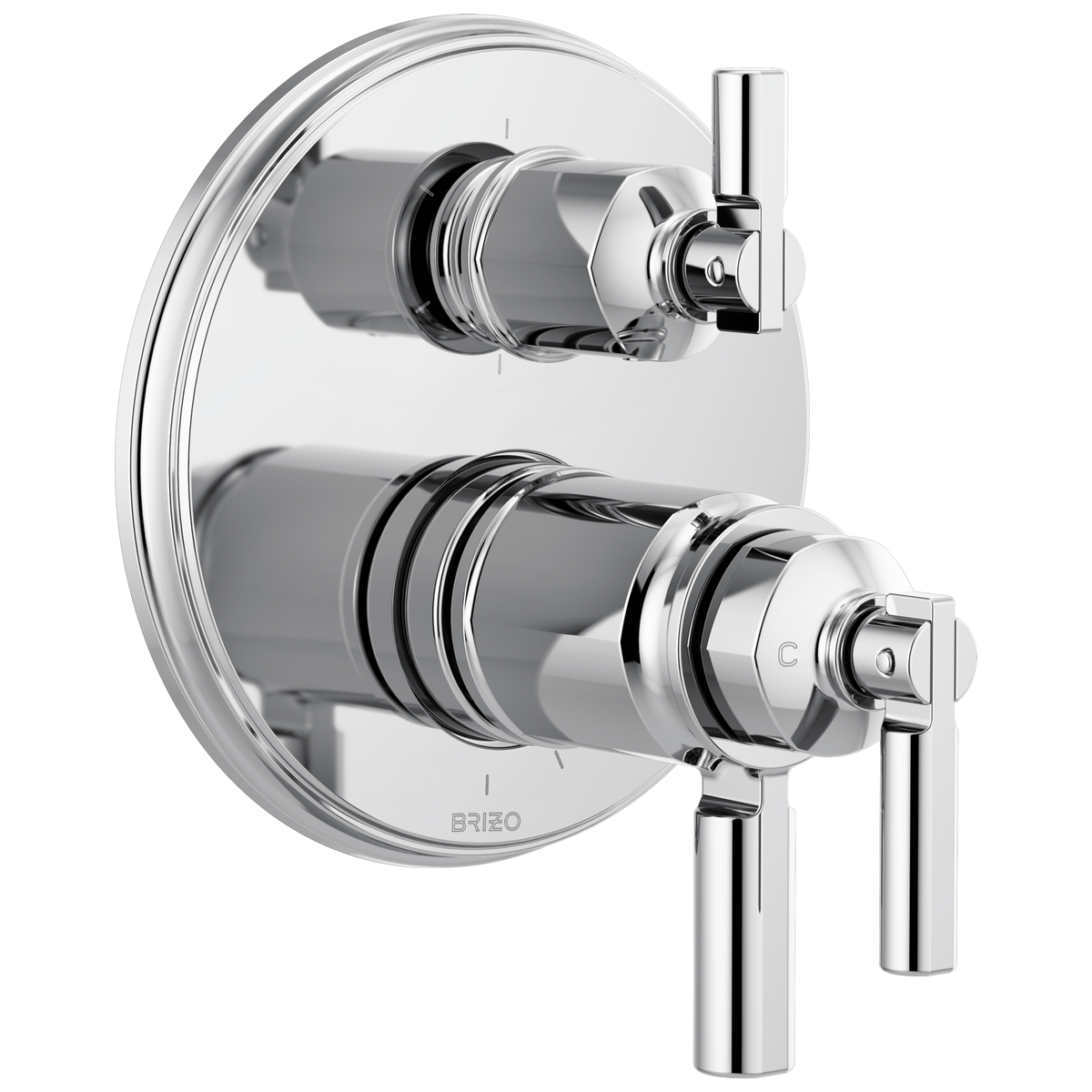 Invari Brizo Invari: TempAssure Thermostatic Valve With Integrated 6-Function Diverter Trim - Polished Chrome