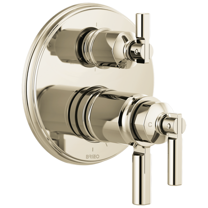 Invari Brizo Invari: TempAssure Thermostatic Valve With Integrated 6-Function Diverter Trim - Brilliance® Polished Nickel