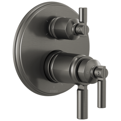 Invari Brizo Invari: TempAssure Thermostatic Valve With Integrated 6-Function Diverter Trim - Brilliance® Luxe Steel®
