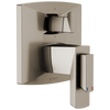 Vettis Brizo Vettis: TempAssure Thermostatic Valve With Integrated 6-Function Diverter Trim - Brilliance® Luxe Nickel®