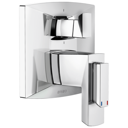 Vettis Brizo Vettis: TempAssure Thermostatic Valve With Integrated 6-Function Diverter Trim - Polished Chrome