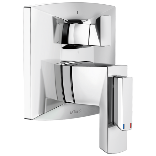 Vettis Brizo Vettis: TempAssure Thermostatic Valve With Integrated 6-Function Diverter Trim - Polished Chrome