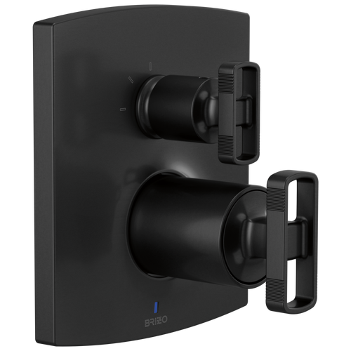 Brizo Brizo Pressure Balance Valve Trim with Integrated 3-Function Diverter Trim - Less Handles - Complete Kit - Matte Black