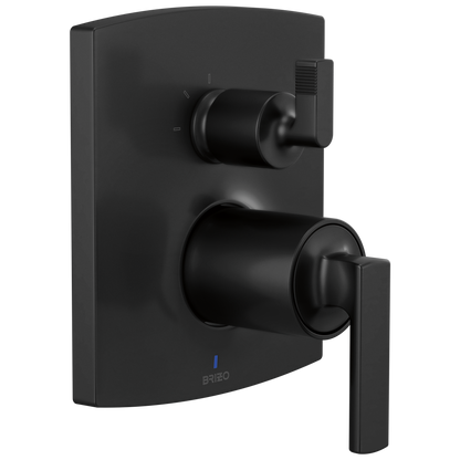 Brizo Brizo Pressure Balance Valve Trim with Integrated 3-Function Diverter Trim - Less Handles - Complete Kit - Matte Black