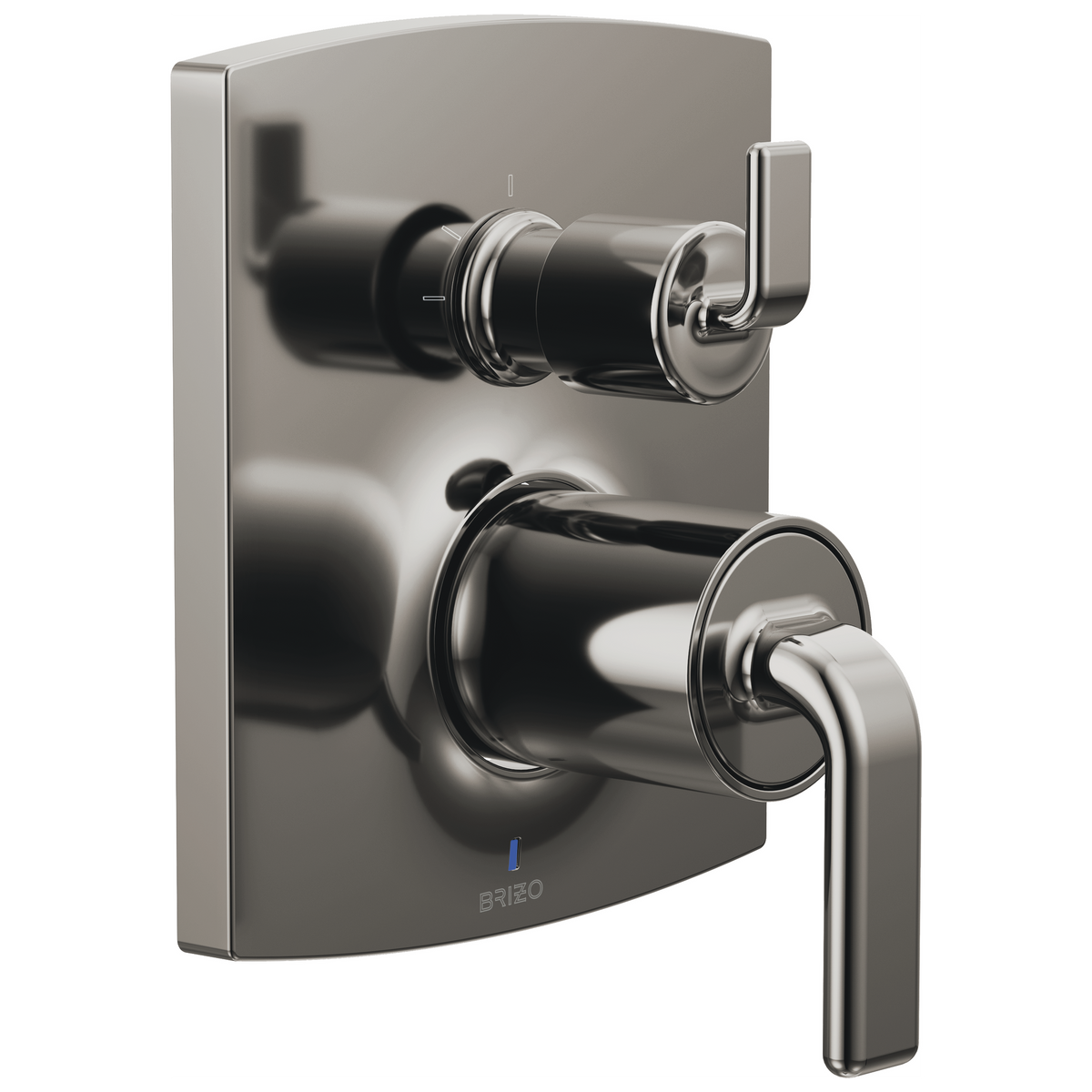 Brizo Brizo Pressure Balance Valve with Integrated 3-Function Diverter Trim - Less Handles - Complete Kit - Brilliance® Black Onyx