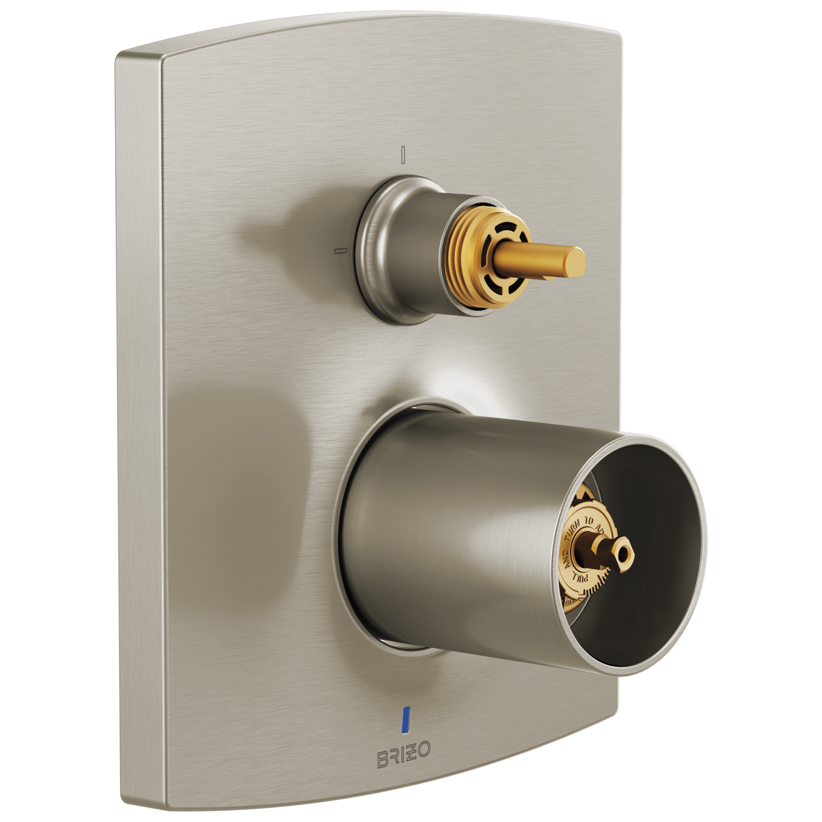 Brizo Pressure Balance Valve with Integrated 3-Function Diverter Trim - Less Handles - Brilliance® Luxe Nickel®