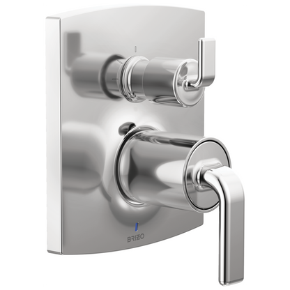 Brizo Brizo Pressure Balance Valve with Integrated 3-Function Diverter Trim - Less Handles - Complete Kit - Polished Chrome
