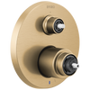 Litze Pressure Balance Valve with Integrated 3-Function Diverter Trim - Less Handles - Brilliance® Luxe Gold®