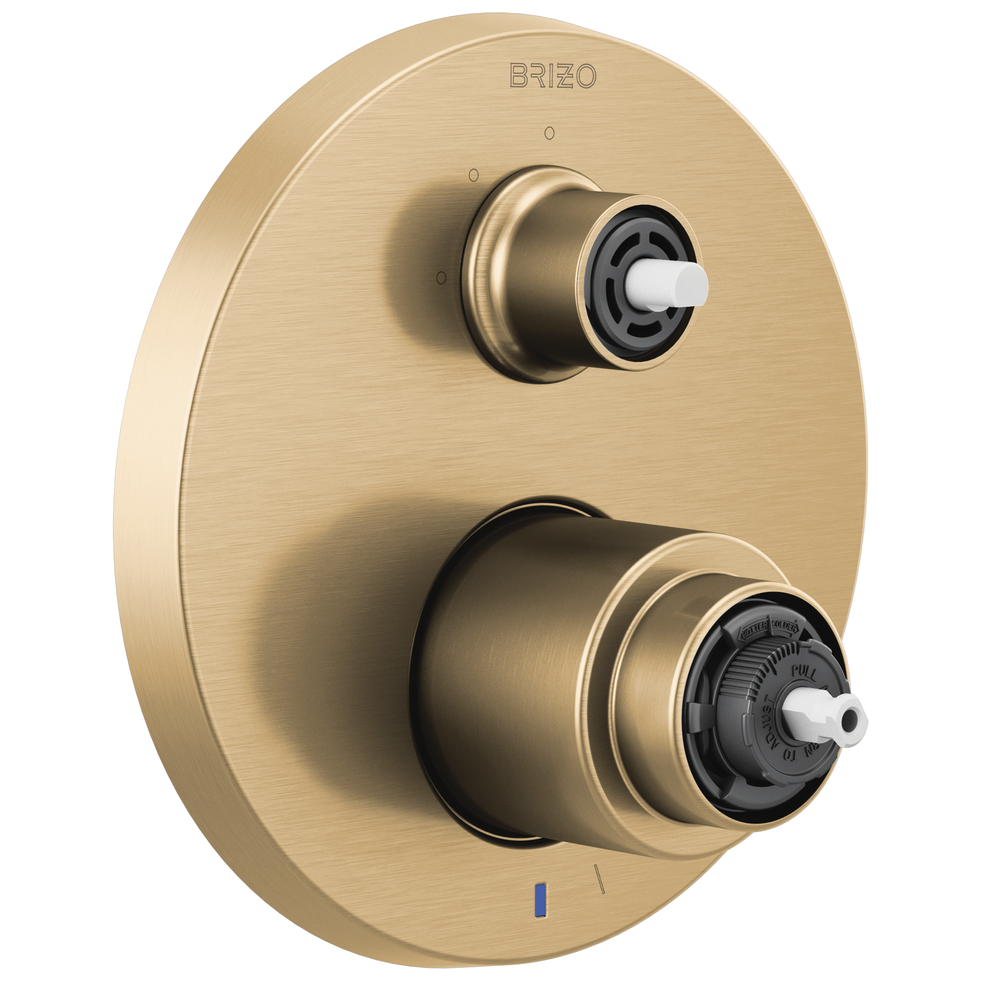 Litze Pressure Balance Valve with Integrated 3-Function Diverter Trim - Less Handles - Brilliance® Luxe Gold®