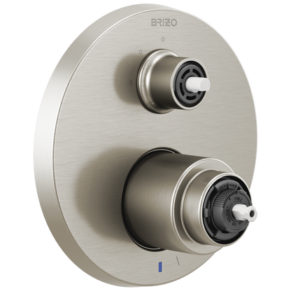 Litze Pressure Balance Valve with Integrated 3-Function Diverter Trim - Less Handles - Brilliance® Luxe Nickel®