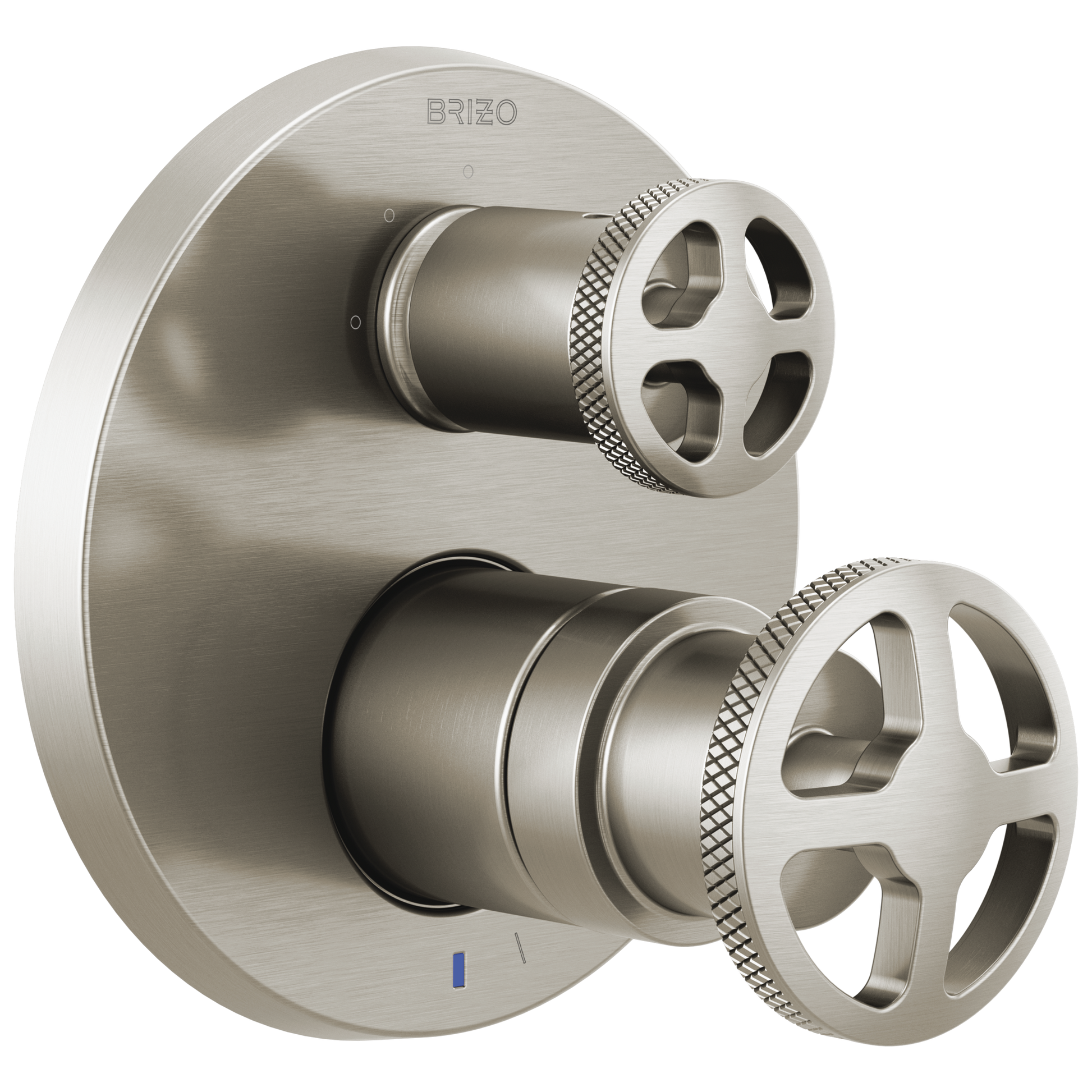 Brizo Litze Pressure Balance Valve with Integrated 3-Function Diverter Trim - Less Handles - Complete Kit - Brilliance® Luxe Nickel®