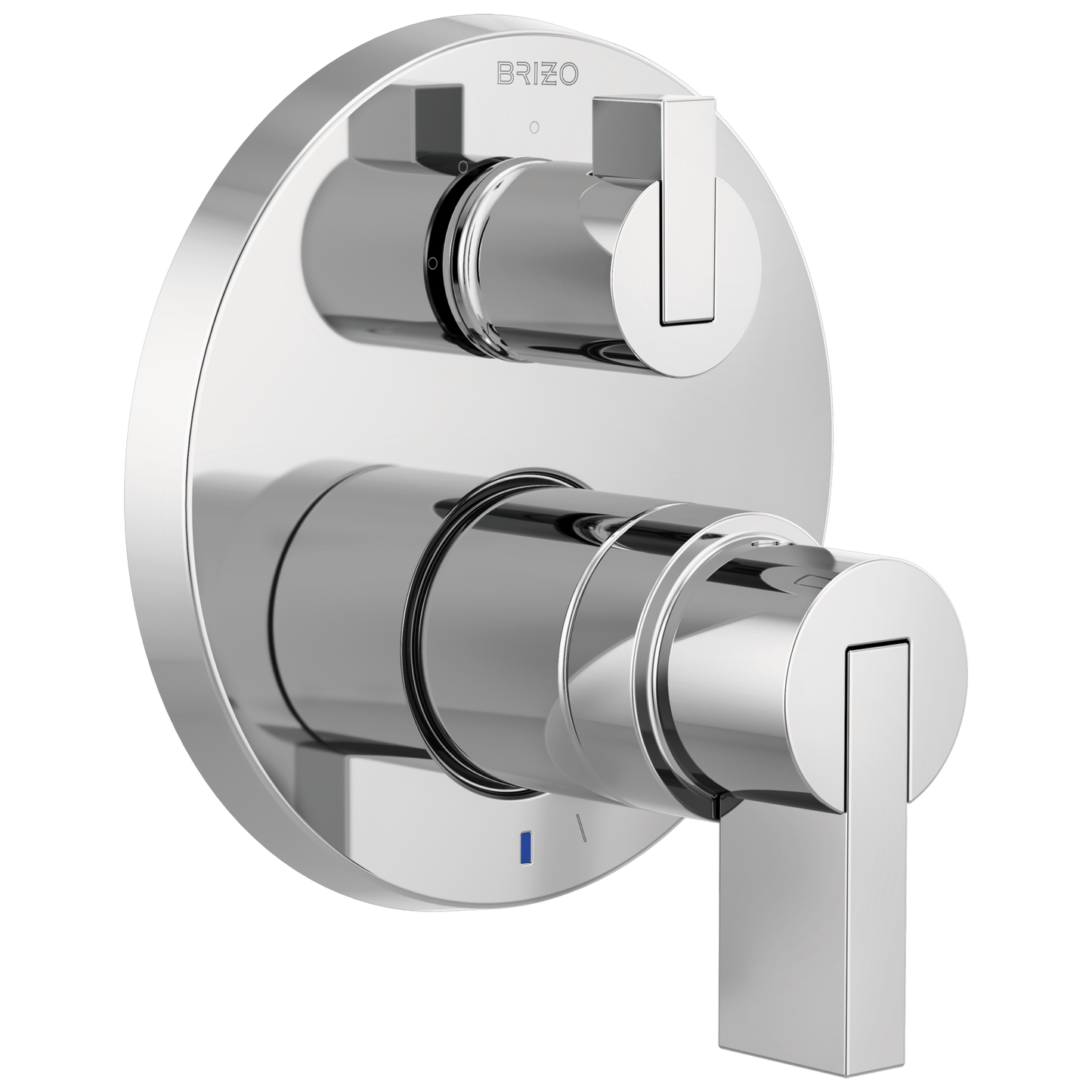 Brizo Litze Pressure Balance Valve with Integrated 3-Function Diverter Trim - Less Handles - Complete Kit - Polished Chrome